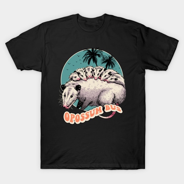 Opossum Bus T-Shirt by Vincent Trinidad Art